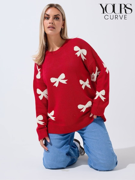 Yours Curve Natural Limited Bow Jumper (Y11845) | €45