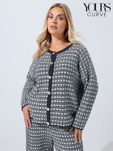 Yours Curve Blue Limited Boucle Cardigan (Y11849) | €45