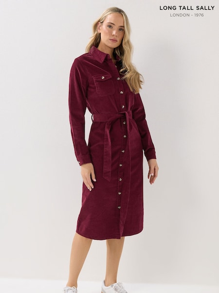 Long Tall Sally Purple Cord Shirt Dress (Y11870) | 233 QAR