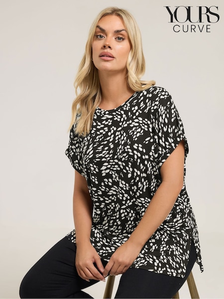 Yours Curve Black Raglan T-Shirt (Y11903) | €34