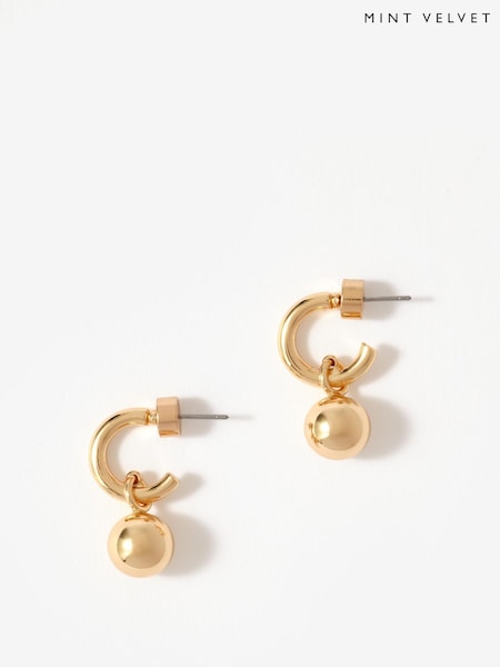 Mint Velvet Gold Tone Hoop Earrings (Y11929) | €25
