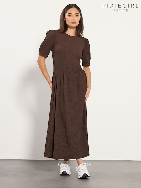 PixieGirl Petite Textured Midi Dress (Y11976) | R$ 345