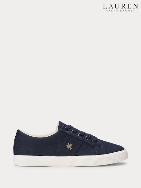 Lauren Ralph Lauren Blue Janson II Canvas Sneakers (Y12036) | €126