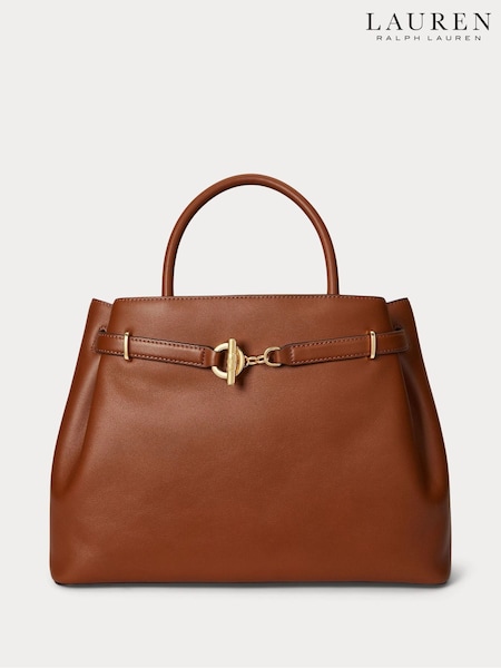 Lauren Ralph Lauren Brown Blake Satchel Leather Bag (Y12043) | kr9 790