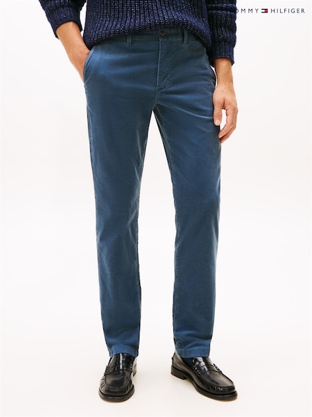 Tommy Hilfiger Brisk Blue Cord Denton Straight Corduroy Chinos (Y12117) | R$ 1.285
