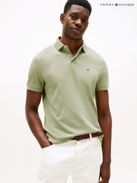 Verde - Tommy Hilfiger 1985 Regular Fit Pique Polo Shirt (Y12125) | 106 €