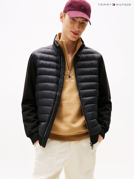 Tommy Hilfiger Black Quilted Zip-Thru Jumper (Y12132) | AED1,106