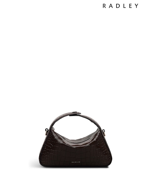 Radley De Beauvoir - Faux Croc Small Ziptop Brown Grab Bag (Y12348) | €203