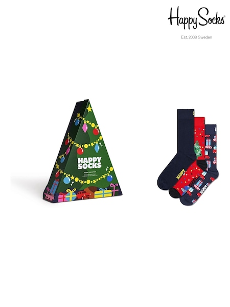 Happy Socks 3 Pack Holiday Tree Socks Gift Set (Y12483) | kr471