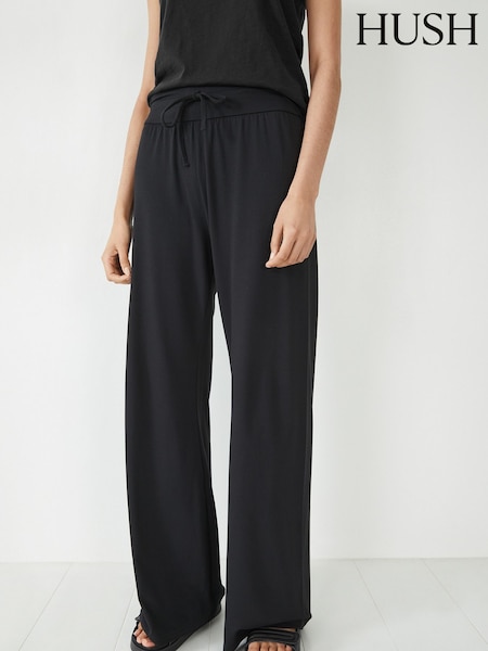 Hush Rich Black Amie Wide Leg Joggers (Y12488) | €80