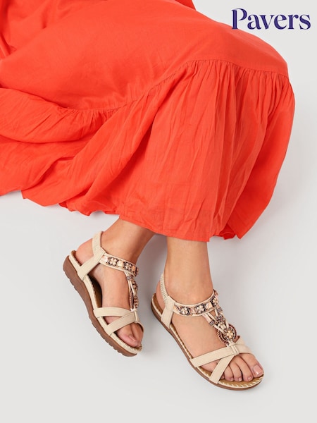 Pavers Nude Lightweight Wedge Heel Mules (Y12533) | AED204