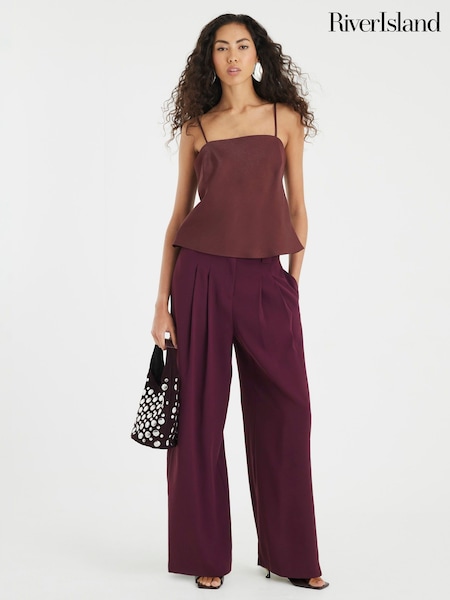 River Island Easy Wide Leg Smart Trousers (Y12742) | 61 €