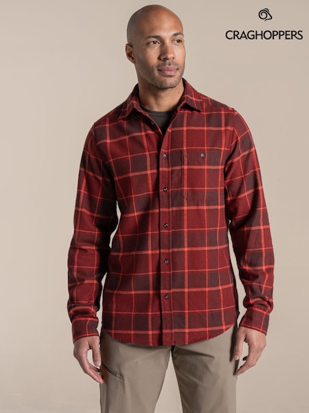 Craghoppers Red Gable Long Sleeve Shirt (Y12834) | ‏204 د.إ.‏