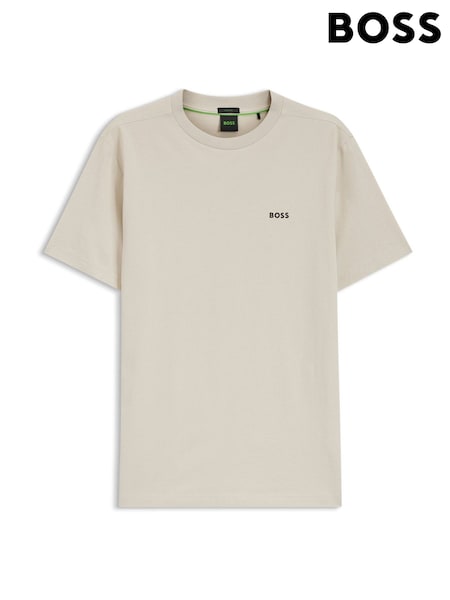 BOSS Cream Regular Fit Logo T-Shirt (Y12862) | 279 QAR