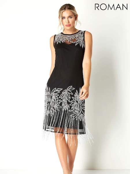 Roman Embellished Flapper Dress (Y12902) | R$ 1.390