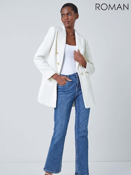 Roman Tailored Longline Boucle Jacket (Y12920) | 99 €