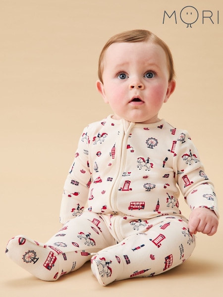 MORI London England Supersoft 2 Way Zip Sleepsuit (Y12959) | €44