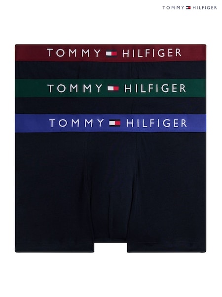 Tommy Hilfiger Black Logo Waistband Trunks 3 Pack (Y13025) | €58