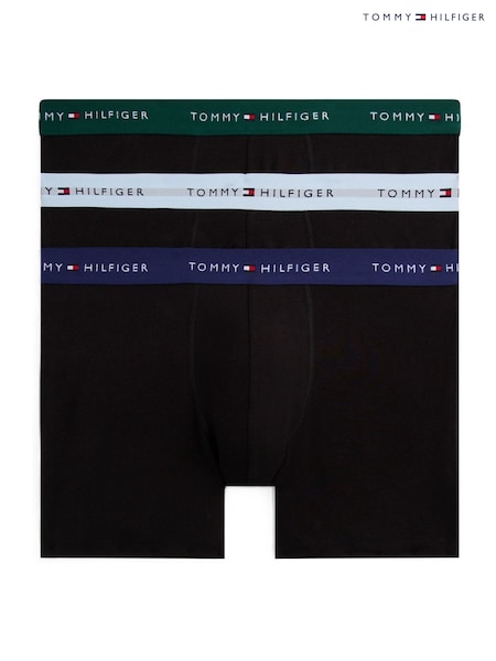 Tommy Hilfiger Blue 3 Pack Signature Logo Waistband Boxer Briefs (Y13033) | €51