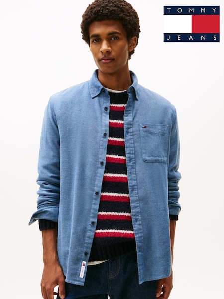 Tommy Jeans Blue Regular Fit Flannel Shirt (Y13054) | €92