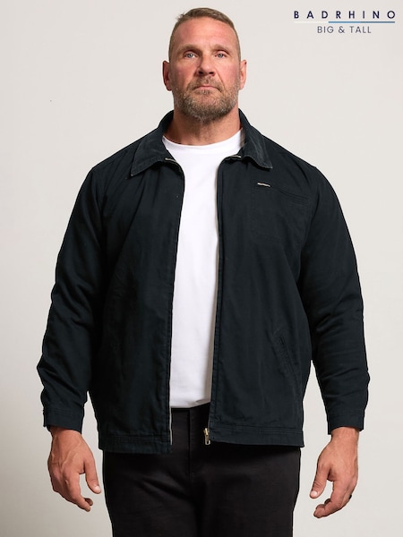 BadRhino Big & Tall Black Canvas Utility Shacket (Y13055) | AED379