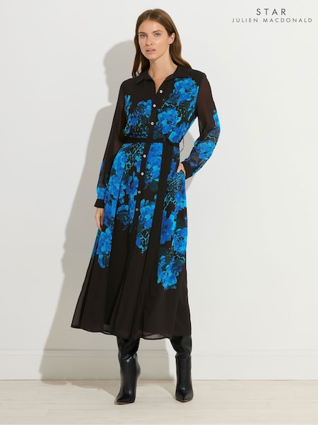 Star by Julien MacDonald Blue Printed Shirt Dress (Y13134) | AED437