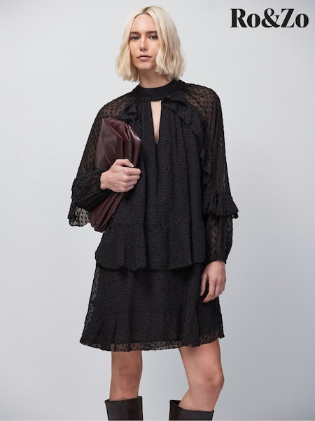 črna - Ro&Zo Leather Wide Leg Dress (Y13167) | € 130