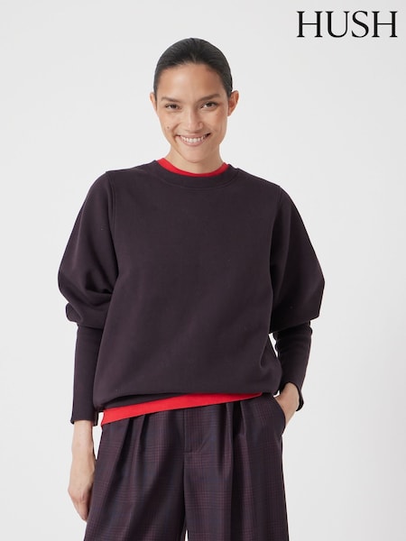 Hush Black Puff Sleeve Sweatshirt (Y13180) | €86