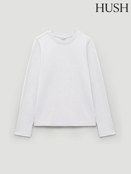 Hush White Slim Long Sleeve T-Shirt (Y13181) | 183 QAR