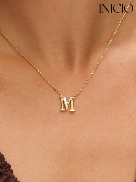 Inicio Gold Tone Mother of Pearl L Initial Pendant (Y13197) | €25