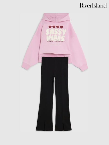 River Island Pink Hoodie and Leggings Set (Y13276) | €43