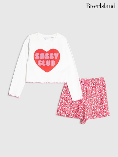 River Island Pink Sassy Club Pyjamas (Y13279) | €22