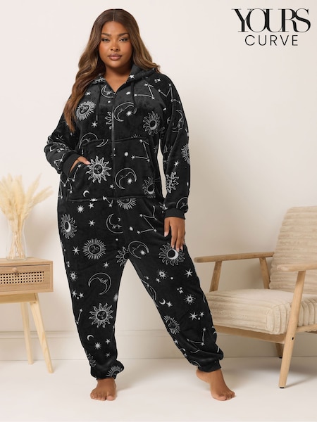 Yours Curve Black New Celestial Onesie (Y13404) | €50