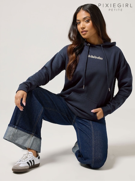 PixieGirl Petite Blue Teddy Feel Good Hoodie (Y13538) | €39