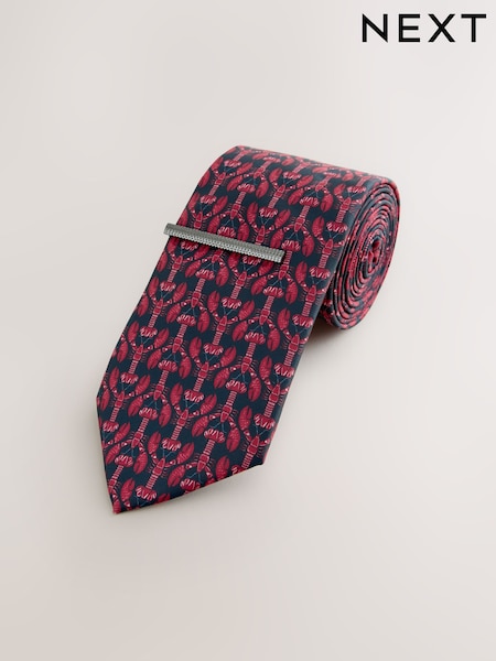 Red/Navy Red Pattern Tie (Y13717) | SGD 28