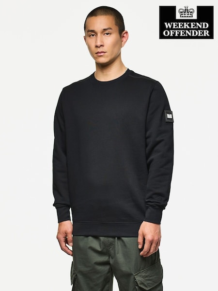 Weekend Offender Thunder Crew With Parachute Binding Sweat Top (Y13861) | €93