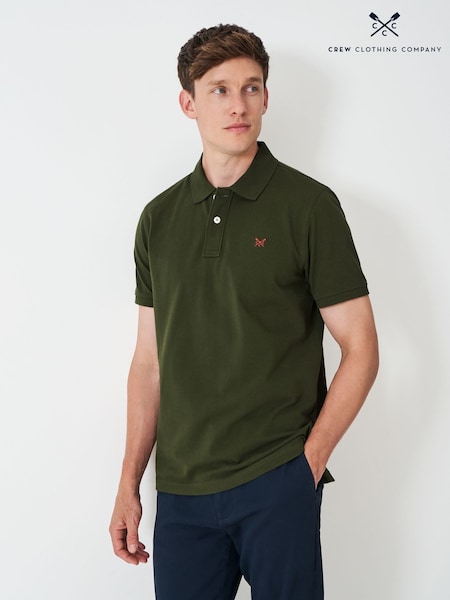 Crew Clothing Green Classic Pique Polo Shirt (Y13889) | 198 QAR