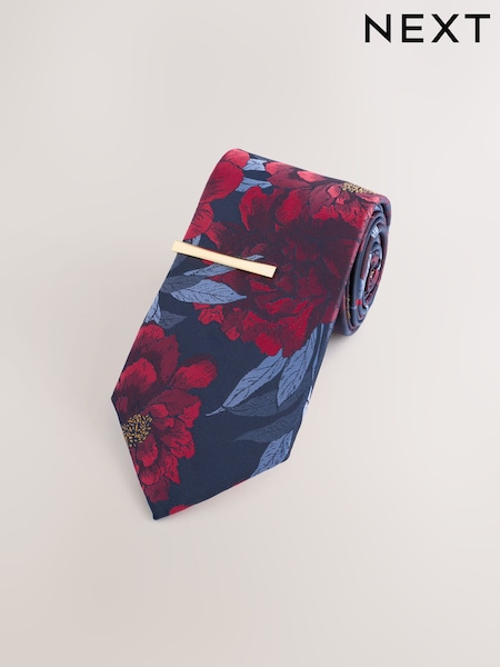 Navy Pattern Tie (Y14013) | $31