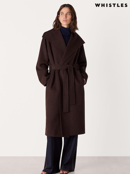 Whistles Brown Cosima Double Face Coat (Y14023) | R$ 3.250