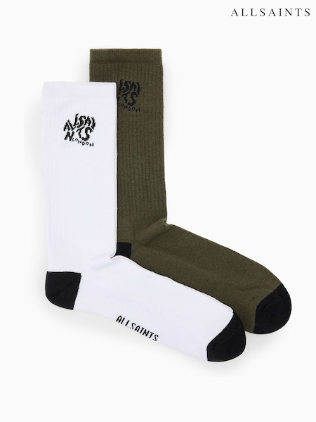 AllSaints Green Underground Socks 2 Pack (Y14356) | €28
