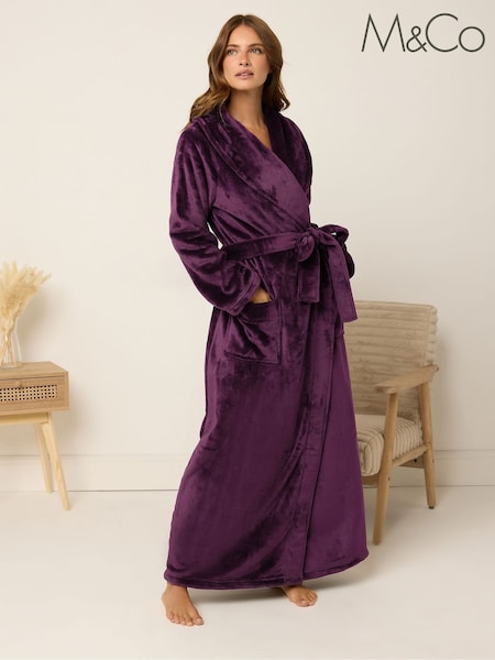 M&Co Red Super Luxe Shawl Maxi Robe (Y14392) | R$ 355