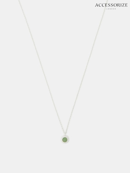 Accessorize Sterling Silver Healing Stone Pendant Necklace (Y14466) | 31 €