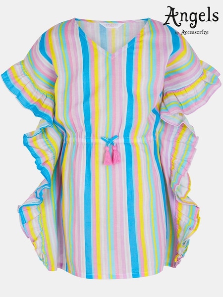 Angels By Accessorize Blue Girls Stripe Print Kaftan (Y14480) | €22.50 - €24