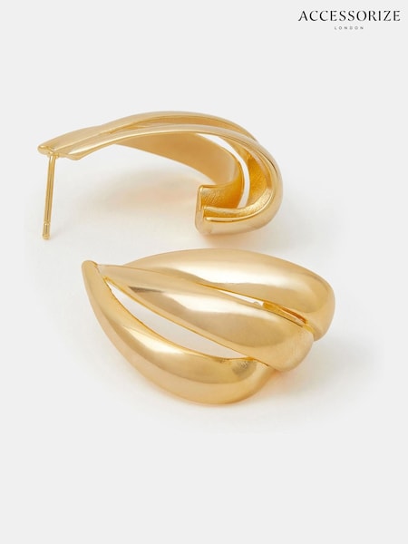 Accessorize Gold 14ct Gold-Plated Triple Hoop Earrings (Y14482) | €29