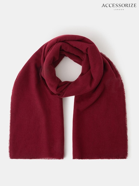 Accessorize Red Super Soft Plain Blanket Scarf (Y14487) | €28