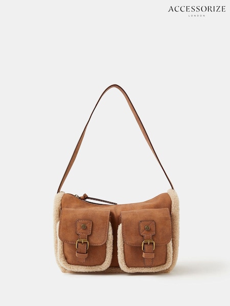 Accessorize Faux Shearling Pocket Shoulder Bag (Y14491) | € 46