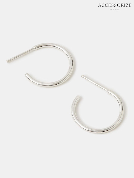 Accessorize 925 Sterling Silver Small Hoop Earrings (Y14496) | €34