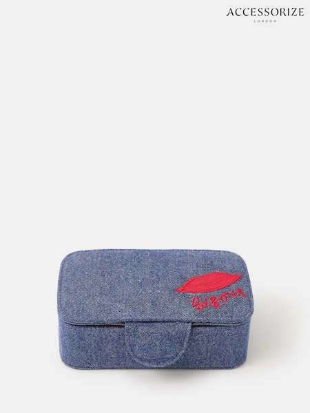 Accessorize Blue Small Paris Denim Jewellery Box (Y14499) | R$ 195
