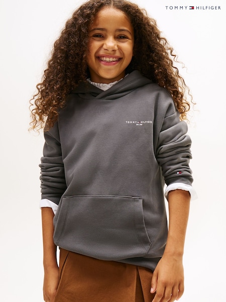 Tommy Hilfiger Black Logo Regular Fleece Hoodie (Y14552) | 223 QAR - 272 QAR