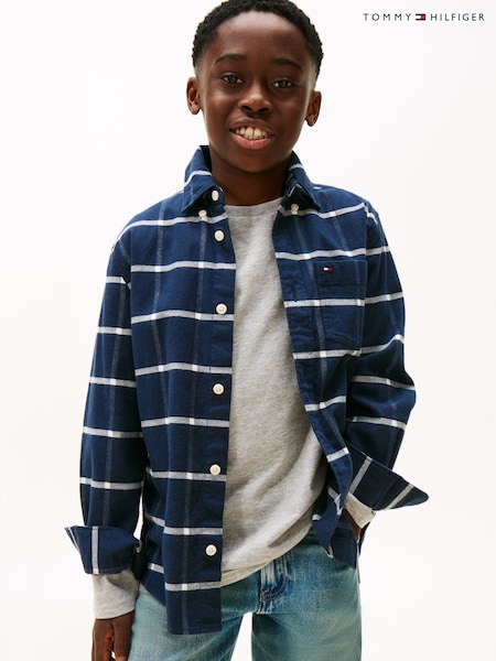 Tommy Hilfiger Blue Regular Fit Windowpane Check Shirt (Y14600) | €64 - €78